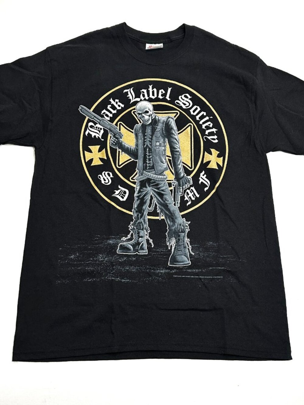 Black Label Society SDMF Skull Graphic Band T Shirt Mens Large Hanes Heavyweight - Picture 1 of 16
